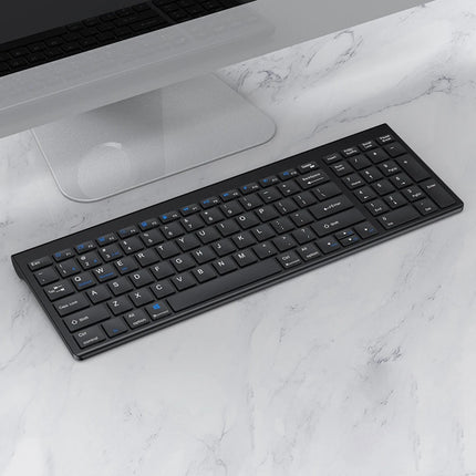 2.4G Wireless & Bluetooth Keyboard Mouse Set Rechargeable Ultra-thin Computer Office Gaming Silent Slim Keyboard - product im