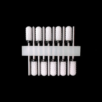 10 Ceramic Drill Bits, Milling Cutters, Rotating Nail Polish Grinding Machine Accessories, Overflow Removal Tool Accessories