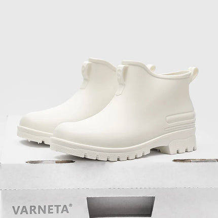 Hot Sale Men's Rain Shoes Non Slip Waterproof Kitchen Boots PVC Fashion Durable Couple Shoes Round Head Slip on Men Boots Summer