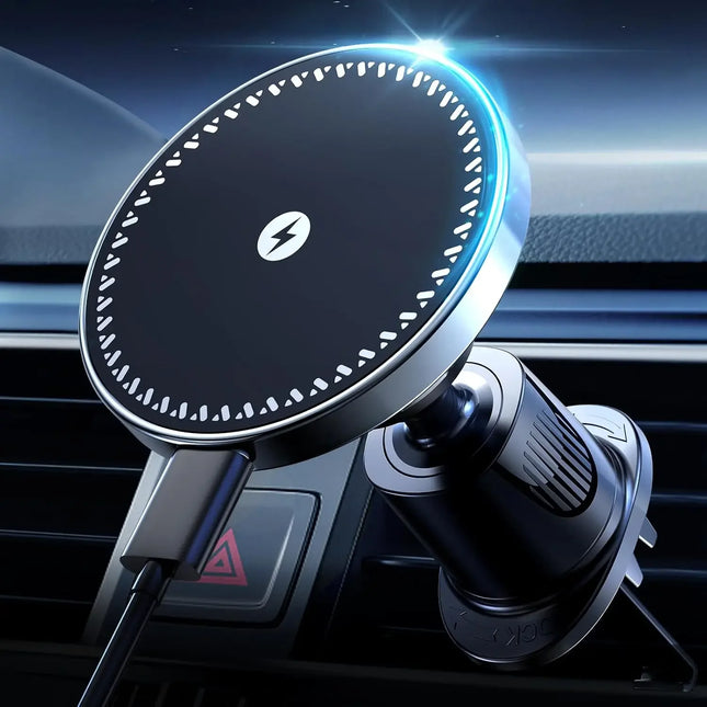 UYUXIO Starke magnetische kabellose Auto-Handy-Ladegerät-Halterung 15W Lüftungsschlitz-Autotelefonhalterung für iPhone 16 15 14 13 Pro Max Plus 12