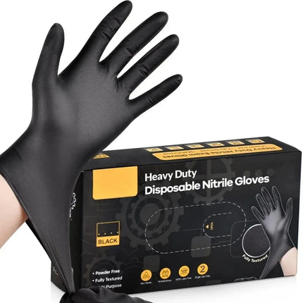 10/20/50/100PCS Black Nitrile Disposable Gloves for Work Latex Free Home Cleaning Glove Textured Mechanic Tattoo Hair Dye Beauty