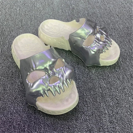 Halloween Platform Skull Platform Slipper Demon Home Cloud Summer Beach Sandal Slides Flip Flops - product view 14