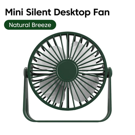 Desk Fan Portable Mini USB Rechargeable Fan Ultra Quiet Suitable For Home Desk Office Student Dormitory Computer Summer