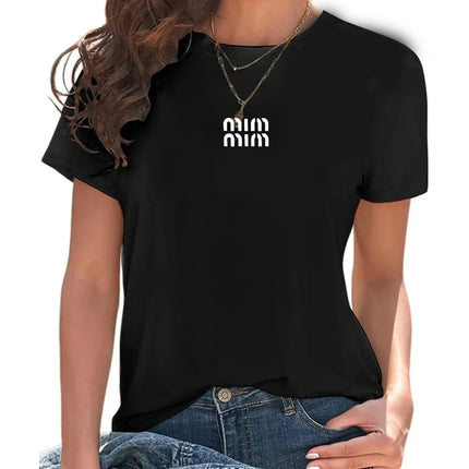 T-Shirt for Short Sleeve Summer Print Top Trend Tee Round Neck Clothes