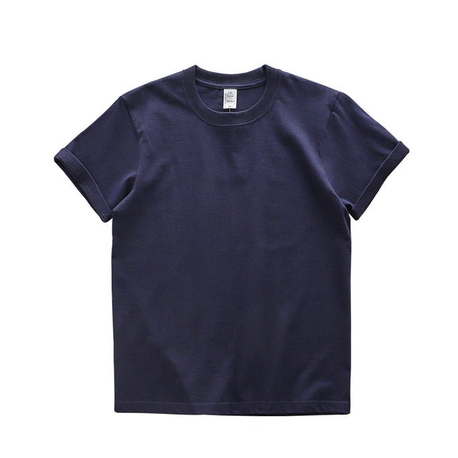 Amerikanisches 230g schweres Baumwoll-Kurzarm-T-Shirt Herren- und Damen-Schulter-Reinweißes Unterhemd 2025 Neue Kleidung Sommer