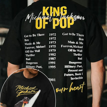2026 Michael Jackson Graphic Tshirt Mens Womens Cotton Tees Ummer Casual Short Sleeve Round Neck Clothing Loose Tops Trend