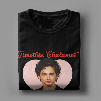 Harajuku T Shirt Beach Timothee Chalamet American Actor Hip Hop T Shirts Pure Cotton Tee Shirt for Men Y2K Short Sleeve Clothes
