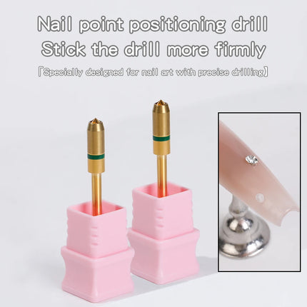 Kaniu 2.32mm/2.35mm Nail Point Positioning Drill For Grinding Head Tungsten Carbide Nail Tip Bottom Drill Bit Electric Nail Tool
