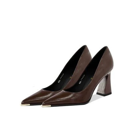 New Retro Pointed Toe High Heels Women's 2025 Spring and Autumn New Versatile Professional Single Shoes