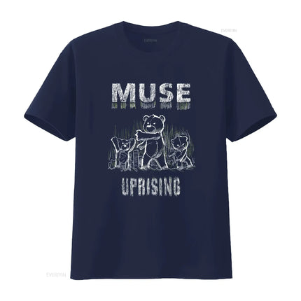Best Seller Muse Uprising Bear Design Cotton T Shirt Merch for American Style vintage Washed Unisex streetwear homme graphic