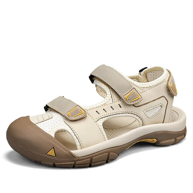 Vacation Summer Flats Non-slip Man Sandals New Design Men's Beach Shoes Handmade Leather Sandals Fashion Suitable Casual Shoes
