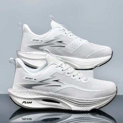 Marathon Men Sports Running Shoes Carbon Board Air Cushion Breathable Lightweight Women's Comfortable Athletic Nonskid Sneakers