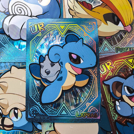 Shiny 59Pcs PokeBaBy Cute DIY Card Pokemon Holographic 1996 Q151 Anime Version Classical Collection Cards Gengar Charizard