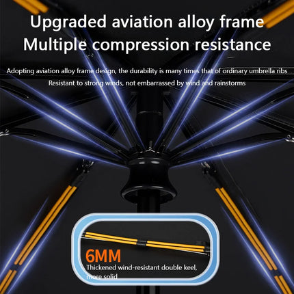 New Automatic Umbrella 24 Bone Solid Color Automatic Umbrella Light Collapsible Large Size Outdoor Sunshade Uv Protection