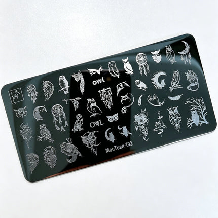 MouTeen263 Nail Stamping Plate Cursive English Word & Phrase Design Nail Art Template Romantic Letter Manicure Printing Tool