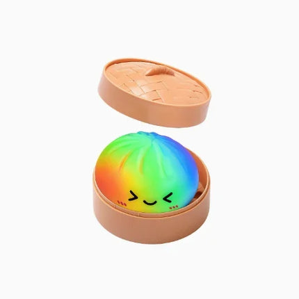 Halloween Ghost DumplingsToy Soft Slow Resilience Squishy Toy Fidget with Steamer Steamed Stuffed Bun Squishy Pinch Le