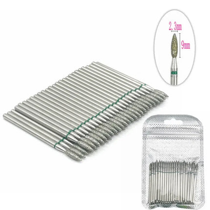 50pcs Diamond Nail Drill Cuticle Clean Bit Set Manicure Electric Cutter Bits Accessories Dead Skin Remove Tool