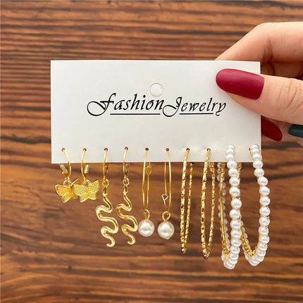 YOBEST Big Gold and Silver Color Heart Earrings for Women, Butterfly Dangle Earring Set, Female Jewelry Gifts, New Fashion, 2025