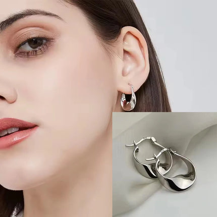 VENTFILLE 925 Sterling Silver Black Agate Rotund Earrings For Women Girl Originality Design Korean Jewelry Party Gifts Dropship