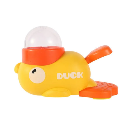 Yellow Duck Pet Feeder Interactive Toy For Cats Dogs Automatic Food Dispenser Training Device Funny Puzzle Slow Feeding Tool