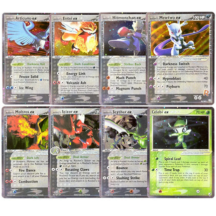 PKM Collection Cards ROCKRTS'S Celebi ex Mewtwo ex Snorlx ex Scyther ex Holographic Flash Single Classic Game PTCG Card Gift Toy