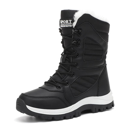 Winter Women Snow Boot High-top Waterproof Ankle Boots Ladies Thick Plus Warm Snow Hiking Boots Outdoor Cotton Shoes Sneakers