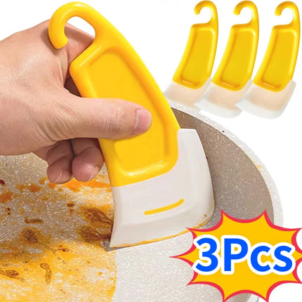 Cleaning Spatula Kitchen Scraper Soft Blade Scraper Brush Dirty Pan Pot Dishes Cleaner Tools Cooking Baking Tool - product im