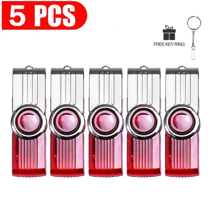 5pcs Various styles wholesale USB Flash Drives 2.0 64GB Black Free Keychain Pen Drive 8GB Storage Memory Stick Mini BusinessGift