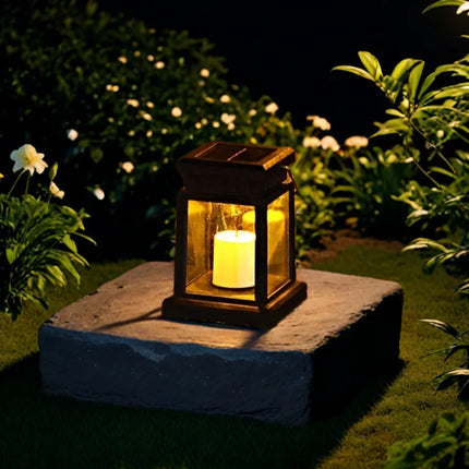 1 PC Solar Lantern Candle Lamp Outdoor Waterproof LED Lights for Garden Decorative Lighting Pathway Lighting