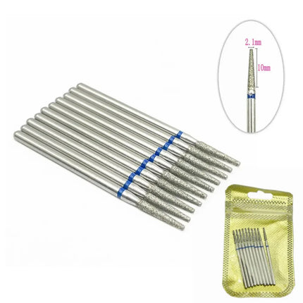 10pcs Nail Milling Cutter Set Diamond Stone Electric Manicure Drills Nail Drill Cuticle Clean Bits Burr Accessories Nail Art
