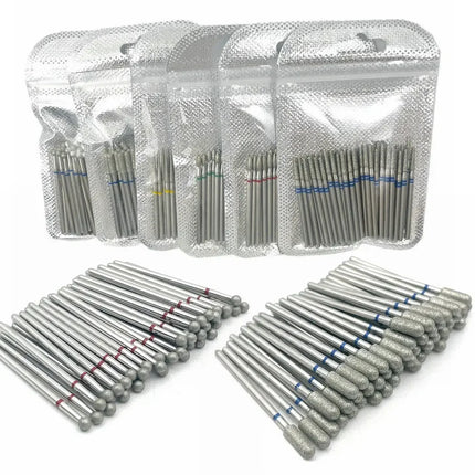 50pcs Diamond Nail Drill Cuticle Clean Bit Set Manicure Electric Cutter Bits Accessories Dead Skin Remove Tool