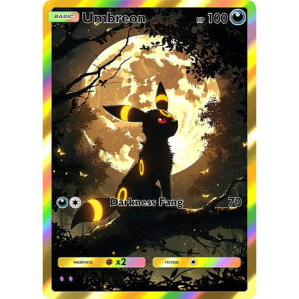 Pokemon Cards Umbreon PTCG Holographic Rare Collection Cards Mewtwo Creativity Game Anime Shining Mewtwo Pokemon Cards Gift