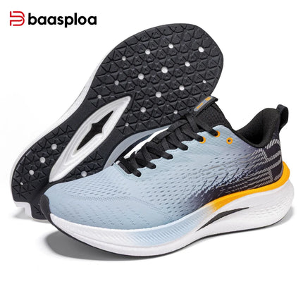 Baasploa Men Running Shoes Professional Training Women Carbon Plate Mesh Breathable Sneakers Male Lightweight Unisex Sport Shoes