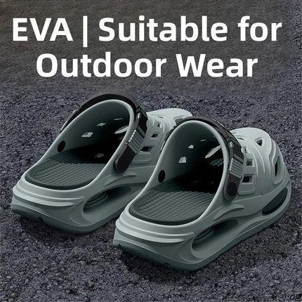 Summer Men's Outdoor Slippers Thick Bottom Anti-slip Clog Shoes Wear-resistant Smell-proof Two-way Male