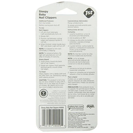 Safety 1st Sleepy Baby Nail Clipper Colors May Vary