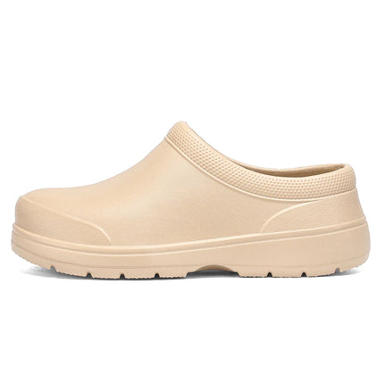 Men's Work Shos Water-proof Anti Slip Oil Resistant Chef Shoes Ultra Light EVA Clogs Women Soft Sole Garden Shoes Kitchen Hotel