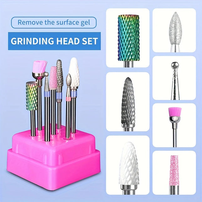 7 Pcs Tungsten Carbide Ceramic Nail Drill Bits For Manicure Removing Gel Varnish Nail Drill Bit Kits - product image 12