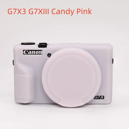 Camera Soft Silicone Skin Cover For Canon G7XII G7X2 G7X Mark 2 G7X3 Body Rubber Case Bag For G7 X Mark III With Lens Protector
