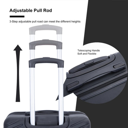 Travelhouse Luggage Set 4-Piece ABS Suitcase With Spinner Wheels, 24 Inch and 28 Inch with TSA Lock, 16, 20 Inch Carry On Luggage