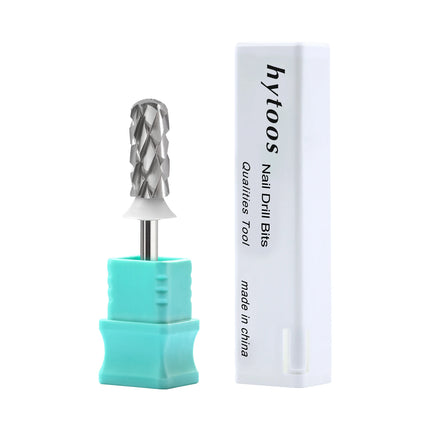 HYTOOS 5XC Safety Barrel Nail Drill Bits 3/32 Smooth Top Carbide Manicure Bit Remove Thick Gel Drills Accessories Supplier