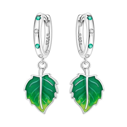 Orstarry Original 925 Sterling Silver Blue Iris Flower Earrings Women Hoop Earring Anniversary Jewelry Trendy Gifts