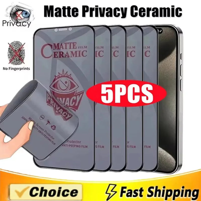 Matt Keramik Blickschutzfolie Für Samsung Galaxy S25 Ultra S24 FE S26 A56 A57 S23 S22 Anti-Spionage-Folie A55 A36 A54 A16 A06