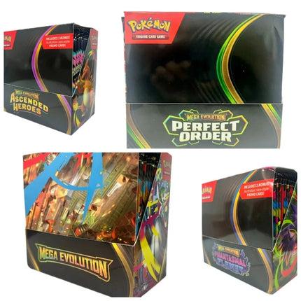 4/36 Packs English Pokémon TCG: Mega Evolution Perfect order Phantasmal Flames Ascended Heroes Booster Box Pokemon card