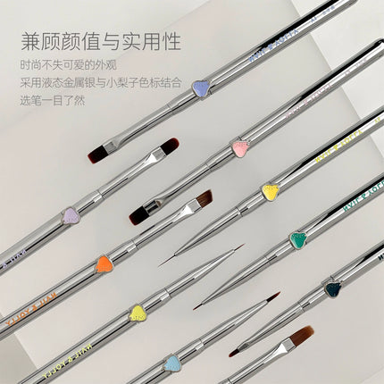NAIL&YOLLY Magician Nail Art Brush Set UV Gel Brushes Striping Liner Gradient Pen Professional Flower Painting Manicure Tools