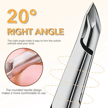1Pcs Professional Cuticle Nippers Nail Cuticle Cutter Trimmer Stainless Steel Cuticle Clippers Manicure Nail Care Tools