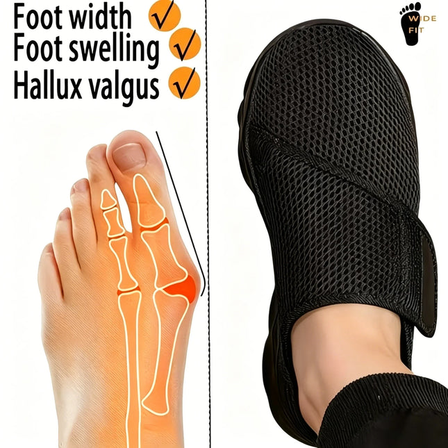 Unisex New Women Orthopedics Wide Feet Swollen Walking Casual Shoes Thumb Eversion Adjusting Soft Comfortable Diabetic Men Shoes