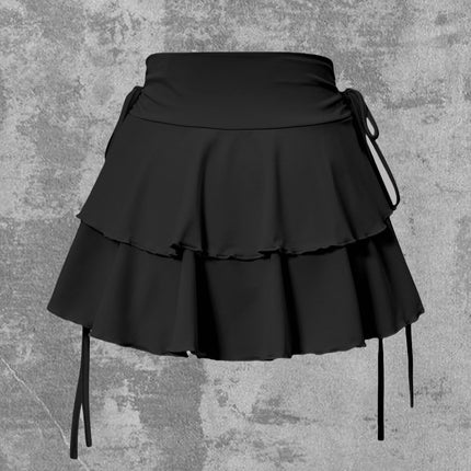 New Solid Color Skirt Women Summer Fashion Outdoor Versatile High Waist Slim Fit Elastic Waist Short Skirt Goods In Stock