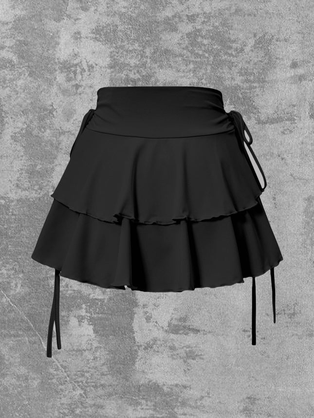 New Solid Color Skirt Women Summer Fashion Outdoor Versatile High Waist Slim Fit Elastic Waist Short - product image 2