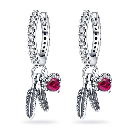 Orstarry 925 Sterling Silver Sparkling Wings Earrings Original Jewelry Drop Earrings Women Jewelry Party Trendy Anniversary Gift
