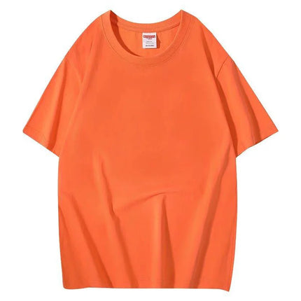 100% Cotton T-shirt Custom Logo High Quality Comfortable Short Sleeve Tops Print Pattern Company Team Clothes Embroidery Design